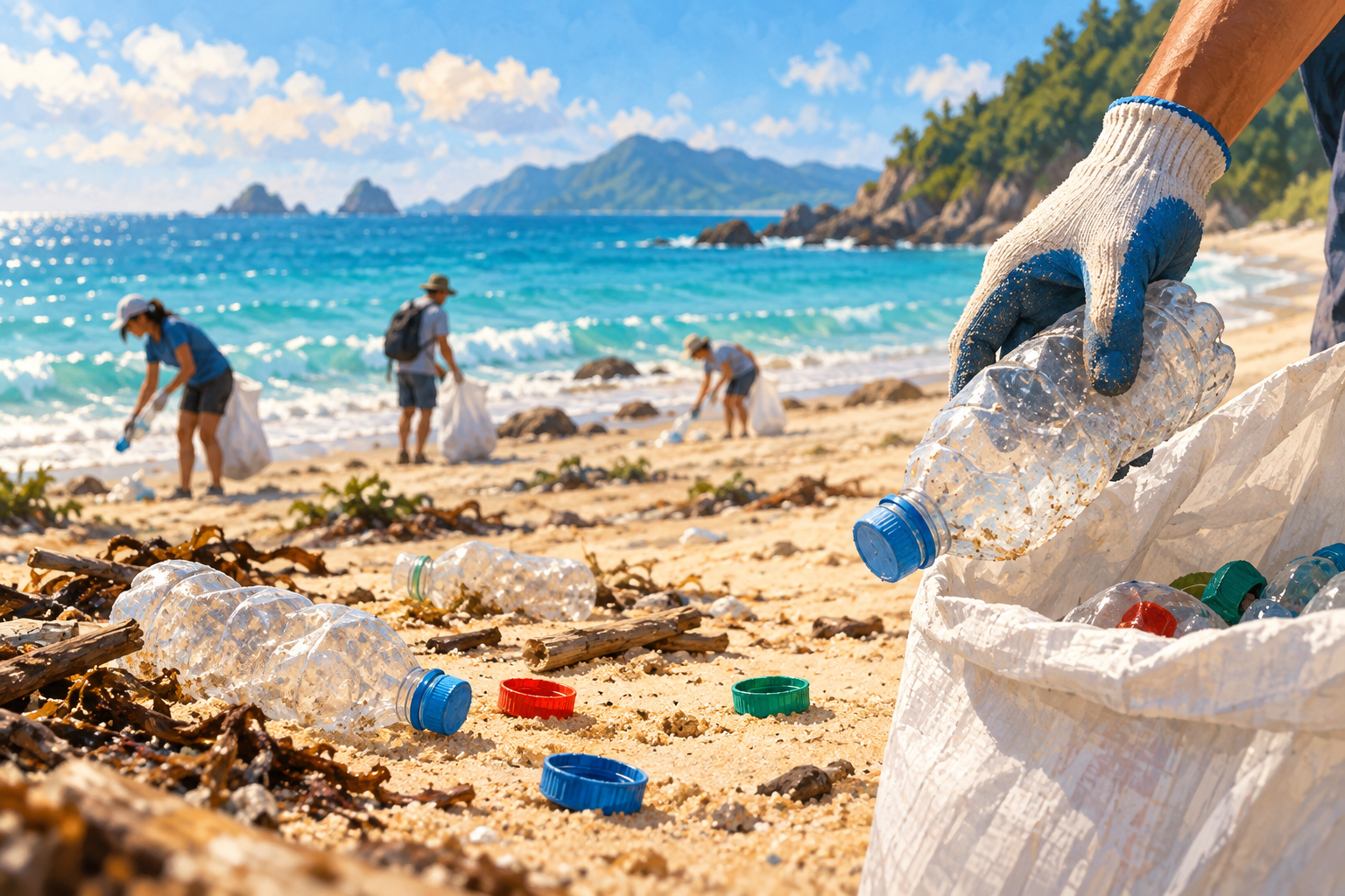 Volunteers counted 1.3 million plastic bottles in a global coastal cleanup