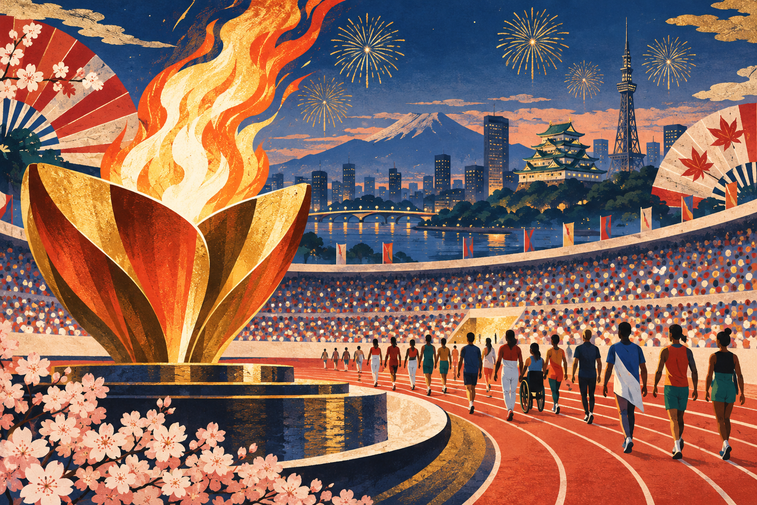 The Asian Games open in Nagoya, with 43 sports and a first refugee team